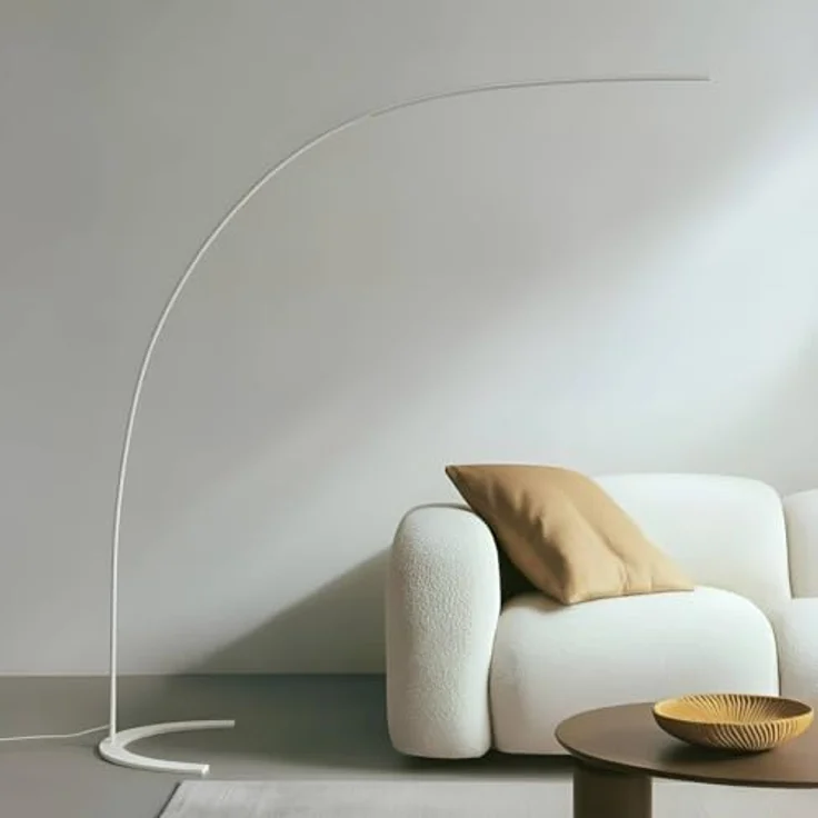Lindby Bogenlampe Danua, 90 LEDs - 17 W, warmweiß, minimalistisches Design für moderne Wohnräume – Bild 3
