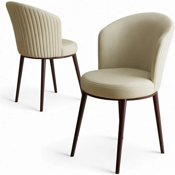 Skye Decor 'Risa - Cream, Brown' Stuhlset (6-teilig), Creme / Braun, 45 x 87 x 41 cm – Bild 1