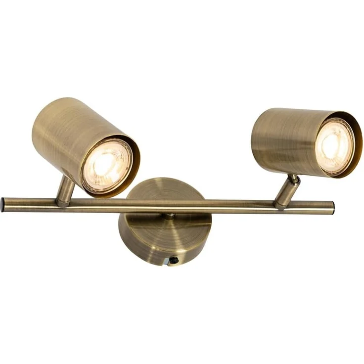 Qazqa LED Aufbaustrahler Jeana, ohne Leuchtmittel, GU10, Bronze, Modern, Stahl, 2-flammig – Bild 1
