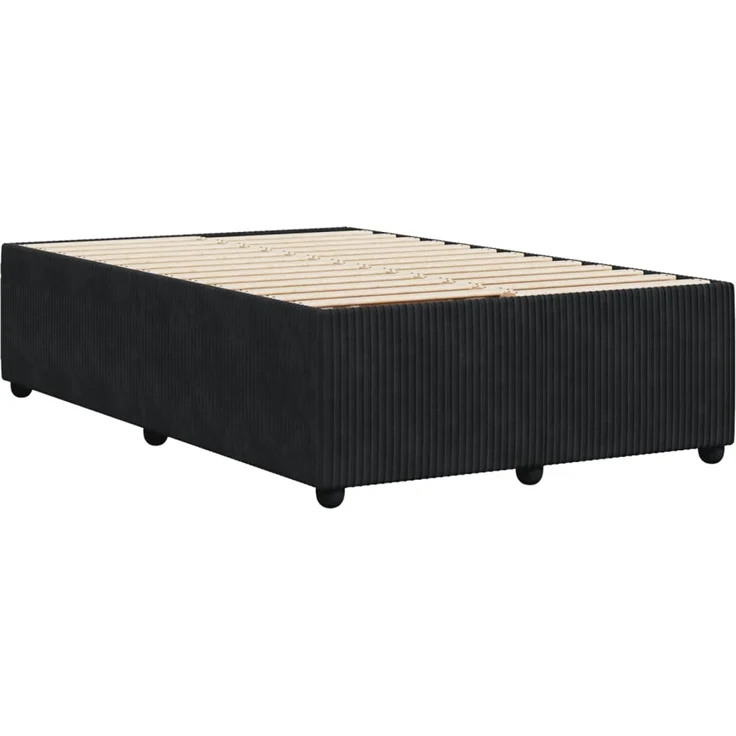 vidaXL Bettgestell ohne Matratze Schwarz 120x190 cm Samt 3284996 – Bild 6
