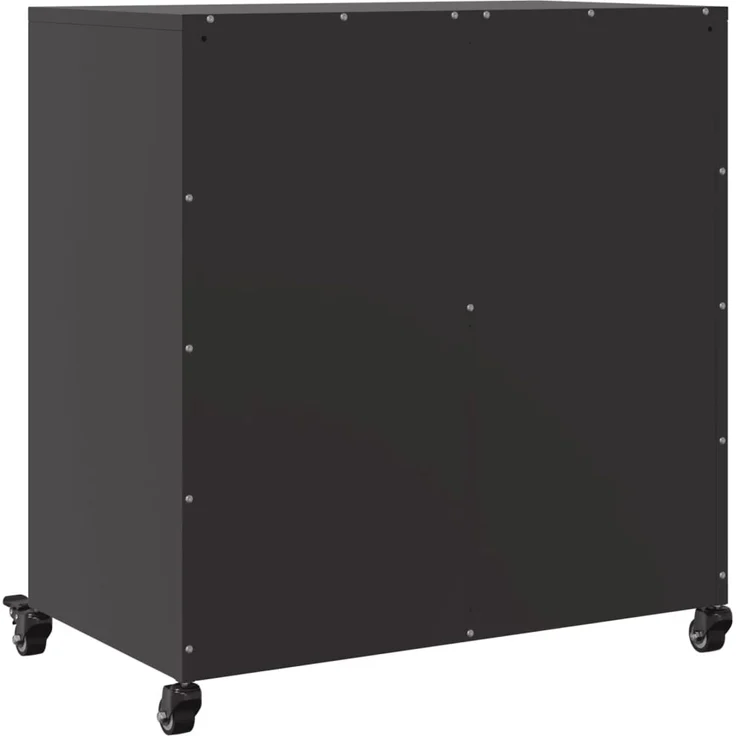 vidaXL Sideboard Schwarz 68x39x72 cm Stahl 846656 – Bild 7