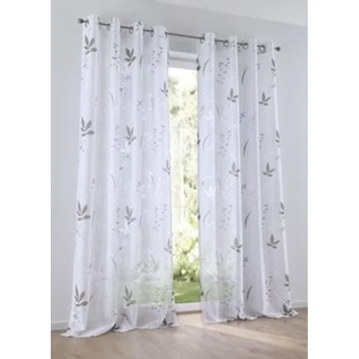 Kutti Vorhang Dandelion (1 St), Ösen, halbtransparent, Baumwolloptik, Gardine halbtransparent, Ausbrenner, Baumwolle-Polyester, bedruckt – Bild 6