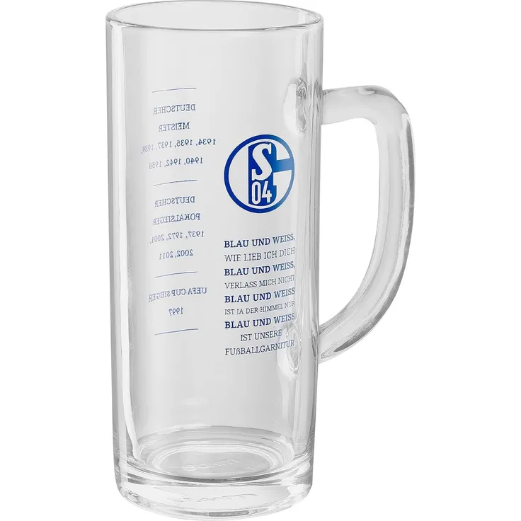 FC Schalke 04 Bierkrug Bierkrug Bau & Weiß, 1-tlg, Glas