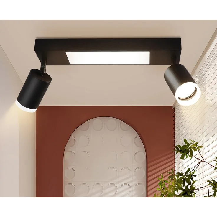 Nettlife Deckenstrahler Deckenstrahler 1/2/3/4 Flammig GU10, LED wechselbar, Warmweiß, Schwenkbar Flurlampe Metall für Schlafzimmer Küche Büro