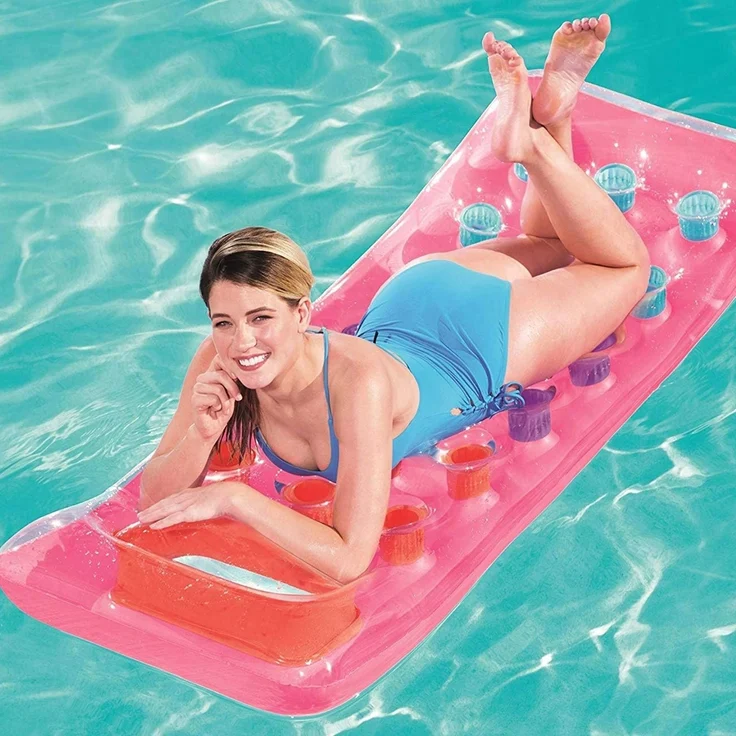 Bestway - 43040 Solar Luftmatratze Duo Pack - mit Sichtfenster 188 x 71 cm - Blau und Pink – Bild 5