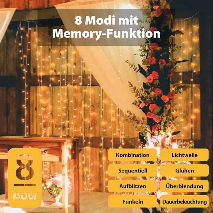 SALCAR 6m x 3m LED Lichtervorhang – Bild 2