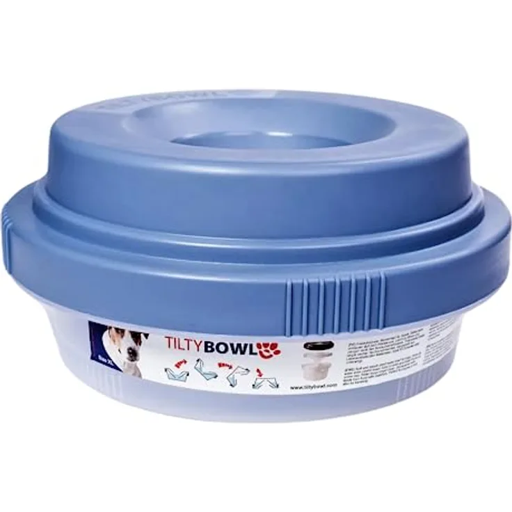 TILTYBowl Hundenapf TILTYBowl, XL, taubenblau, Ø 32 cm, H 14 cm, aus Polypropylen