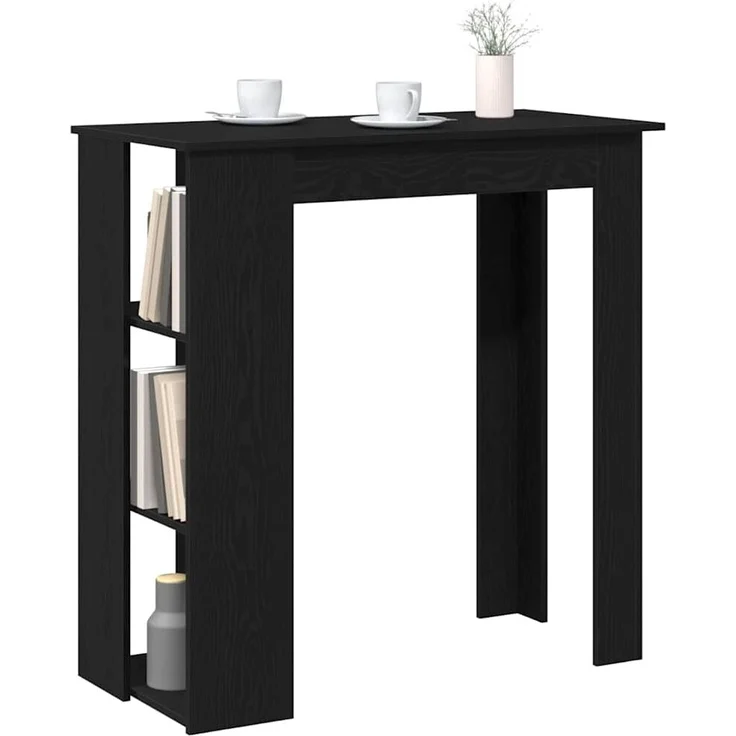 vidaXL Bartisch Schwarz Eichen-Optik 102 x 50 x 103,5 cm Holzwerkstoff 862706 – Bild 2