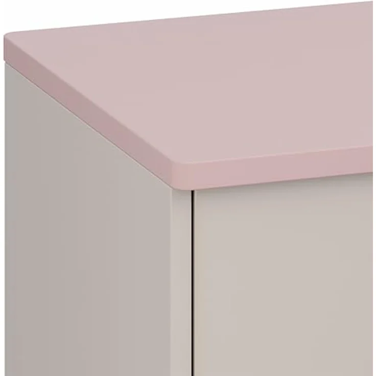 Kinderkommode Sandnes mit 3 Schubladen 62x38x30 cm Weiß/Rosa [en. casa] – Bild 7