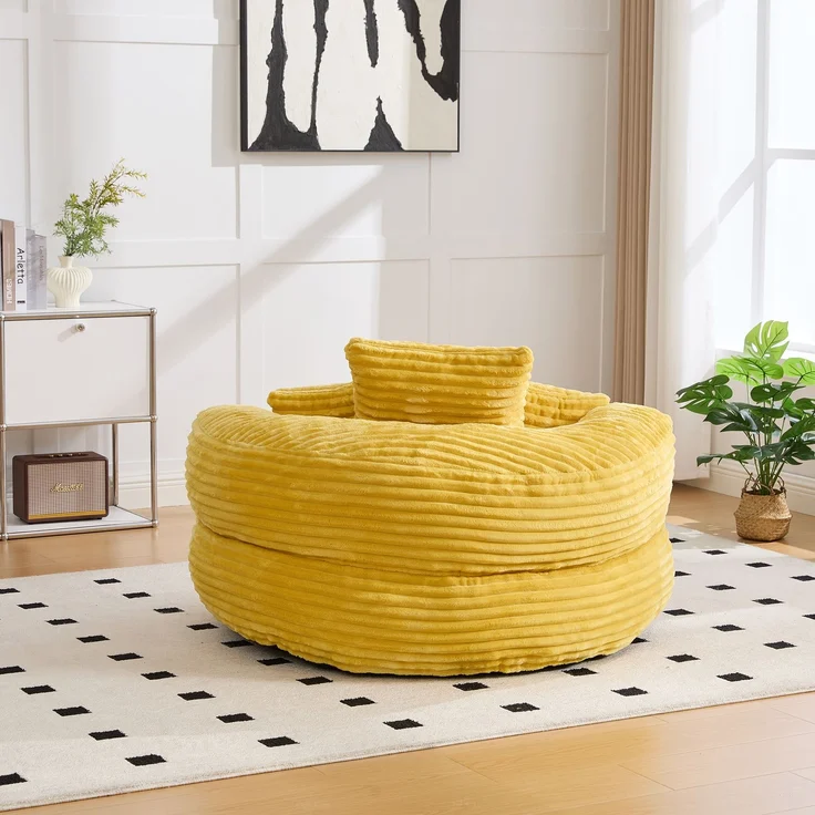 ZUBALIYA Sofa 108x52 cm, mit Cordbezug, mit breiten Armlehnen, mit Schaumstoffpolsterung, für Wohnzimmer und Apartments – Bild 13