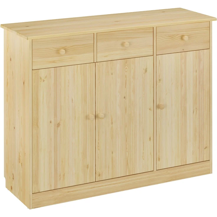 Erst-Holz 90. 50-25 Highboard Kommode Anrichte Kiefer Sideboard natur 3 Schubladen, 3 Türen – Bild 1