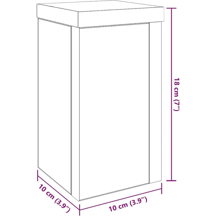 vidaXL Pflanzenständer 2 Stk. Schwarz Eichen-Optik 10 x 10 x 18 cm 869228 – Bild 11