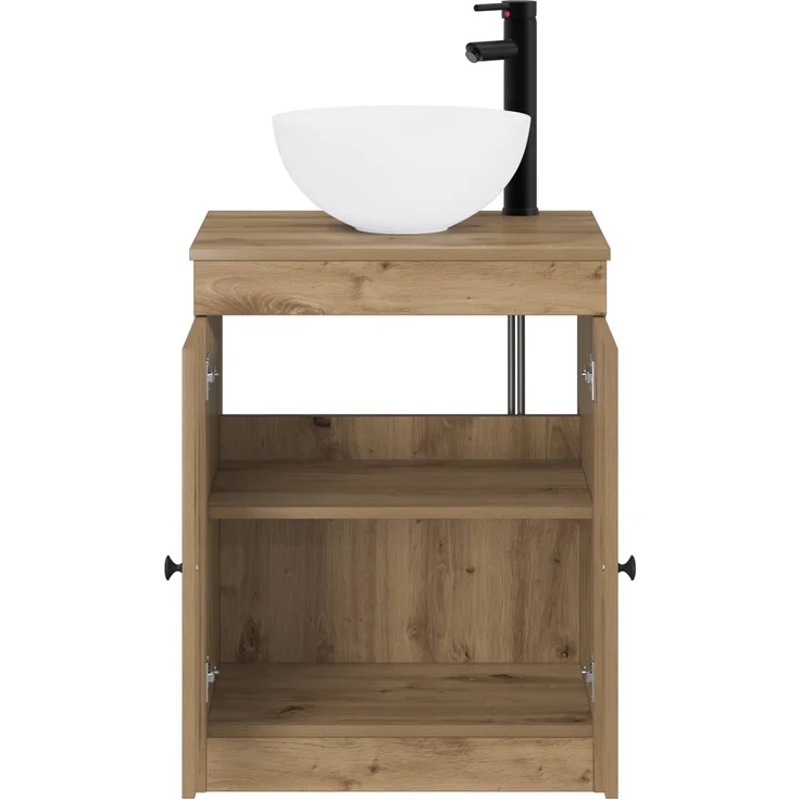 vidaXL Waschbeckenschrank Artisan-Eiche 54 x 41 x 100 cm Holzwerkstoff 3404221 – Bild 3
