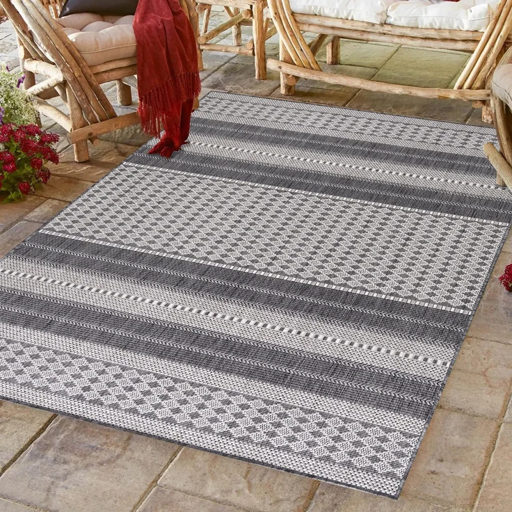 Outdoor Teppich Stefano rechteckig - 120x170 cm - Beige – Bild 2