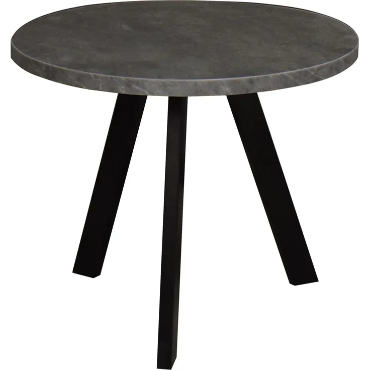 Couchtisch Rund Elesa 1 60x51x60 Holzwerkstoff Schwarz/Keramik grau