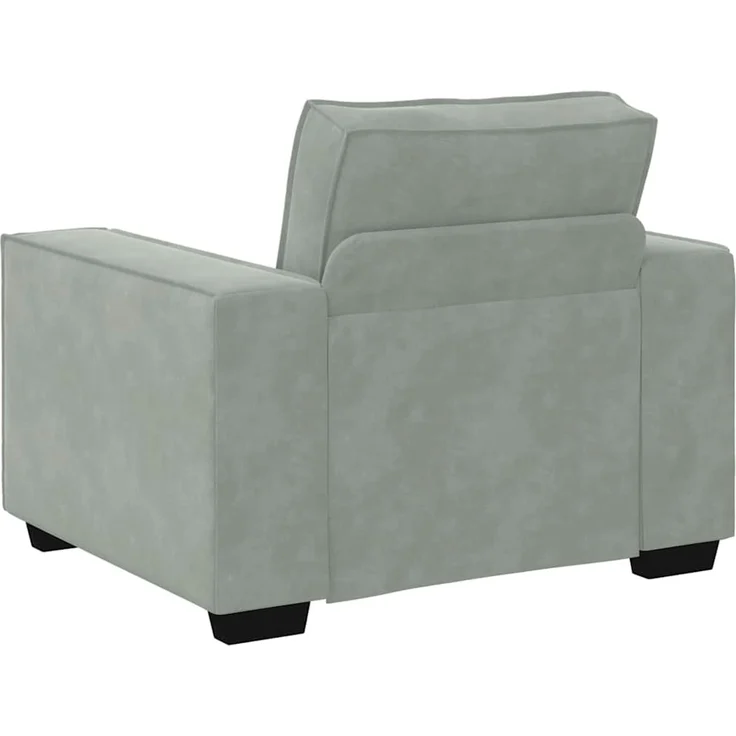 vidaXL Sessel Hellgrau 100x78x84 cm Samt 4105000 – Bild 5