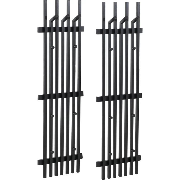 MCA 2er-Sets Garderobenpaneel HWC-P57, Wandgarderobe Garderobenleiste, Massiv-Holz 135x40cm Eiche ~ schwarz – Bild 9