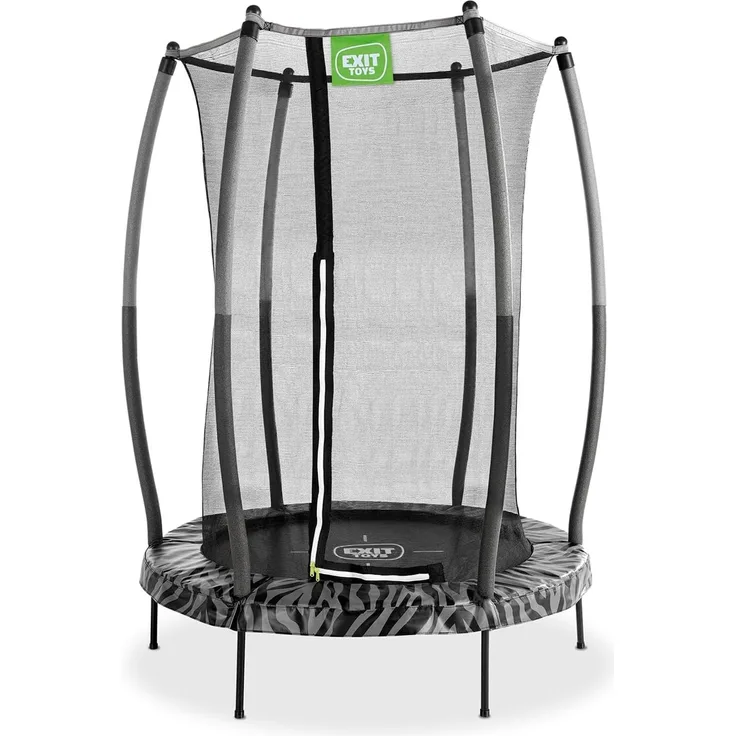 EXIT Tiggy junior Trampolin mit Sicherheitsnetz ø140cm - schwarz/grau Trampolin über der Erde Rund 25 kg 3 Jahr(e) Sicherheitsnetz Montage erforderlich