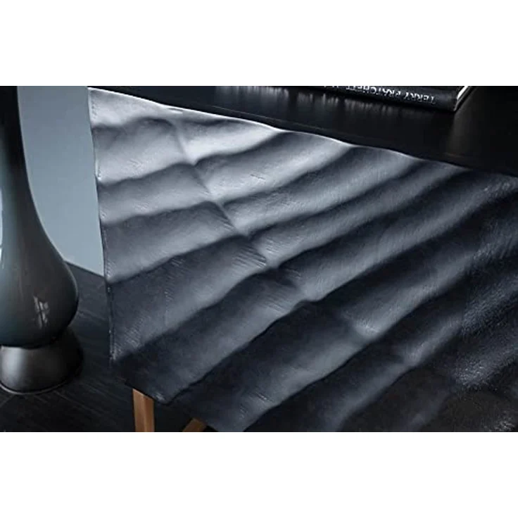 riess-ambiente TV-Board SCORPION 160cm schwarz, Massivholz · Lowboard · Metall · Wohnzimmer · 3D Schnitzereien – Bild 6