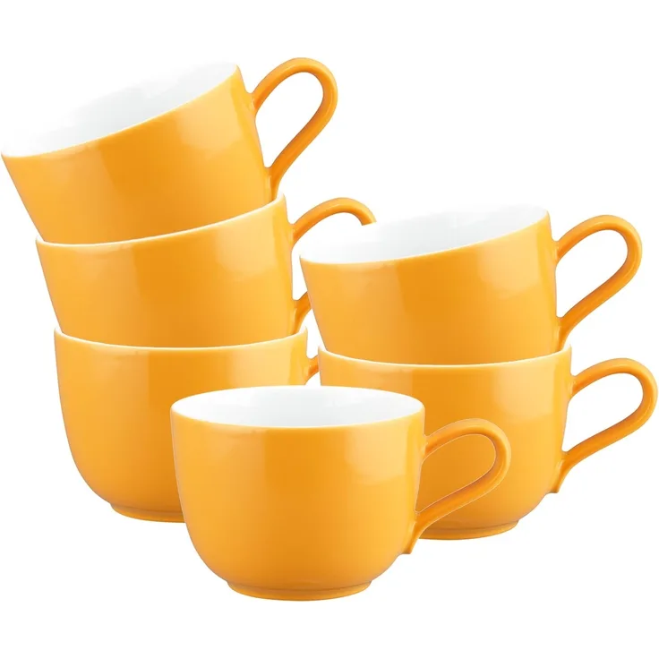 Seltmann Weiden Liberty Pure Colors Kaffeetasse 260 ml 6er Set - Mango Orange