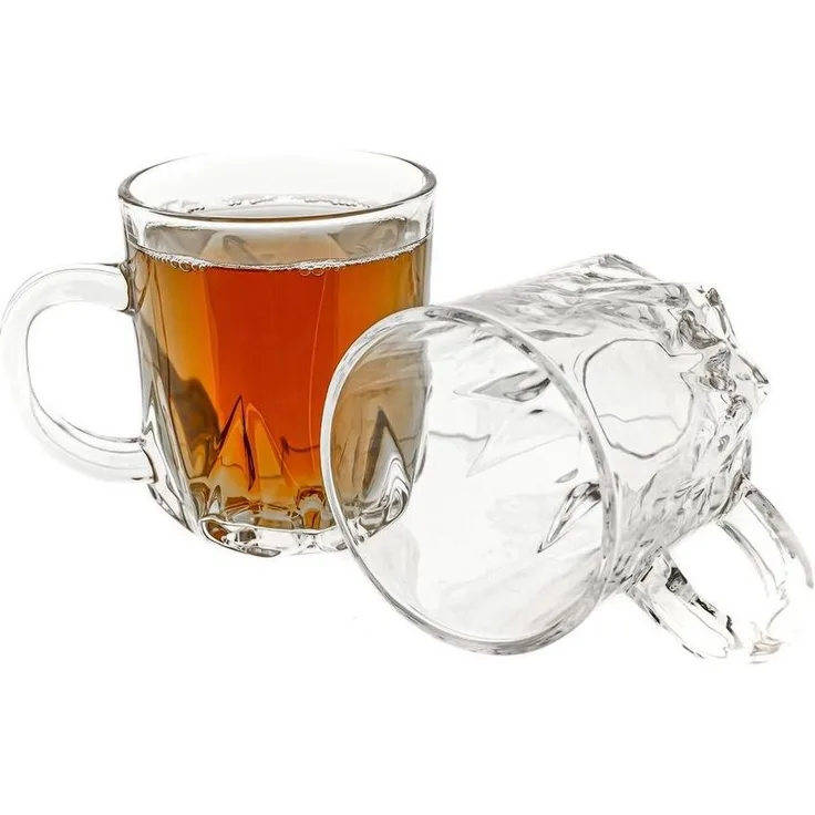 Almina 6er Set Diamant Teegläser Wassergläser-Set aus Glas transparent