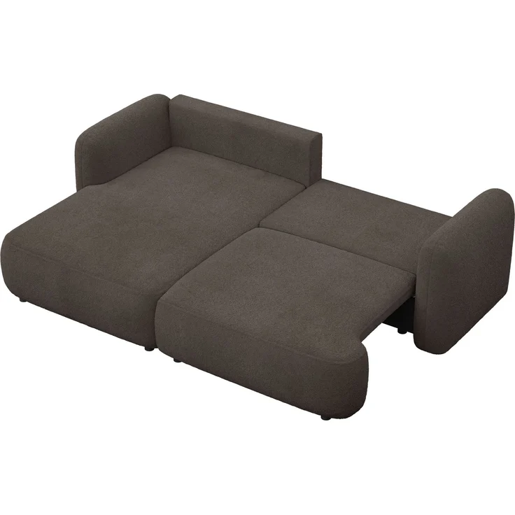 Selsey Tvoya Ecksofa mit Schlaffunktion, Ottomane links, Bouclé Braun – Bild 9