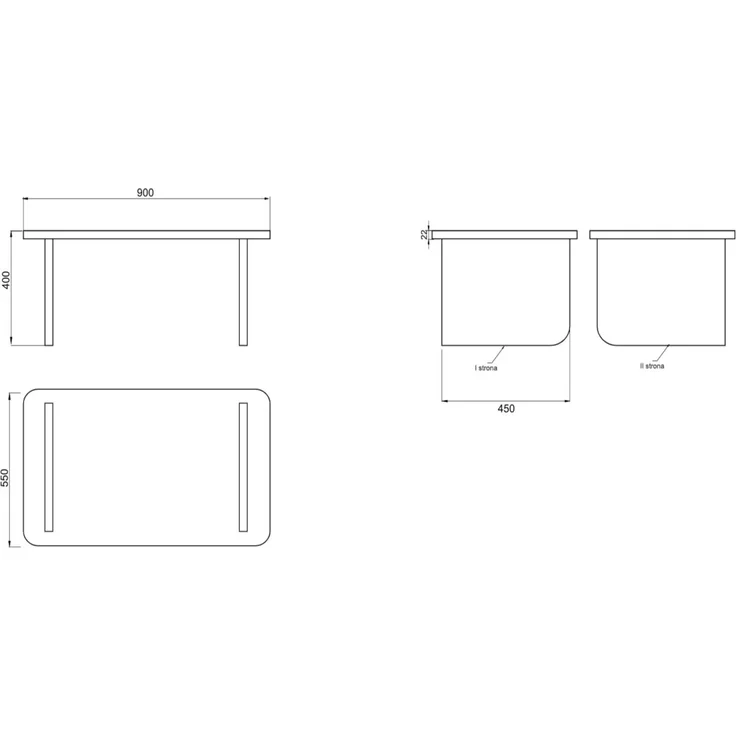 Selsey 'Usalo' Couchtisch 2er-Set, Holzoptik Eiche, 140 x 90 / 90 x 55 cm – Bild 5