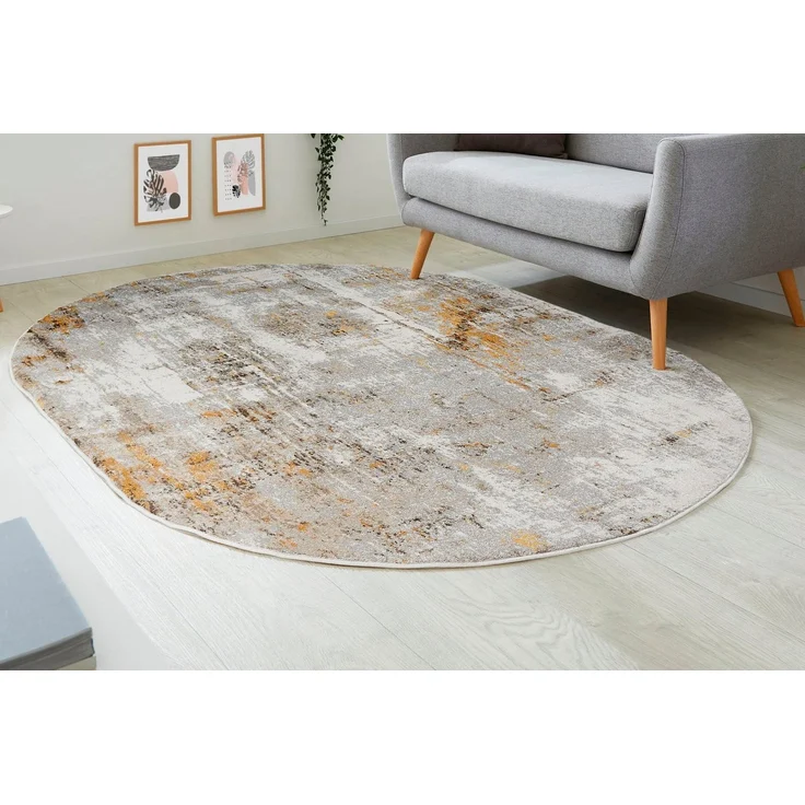 LUXOR living Teppich Montreal, oval, Höhe: 12 mm, Kurzflor, modernes Design, Wohnzimmer, Schlafzimmer – Bild 1