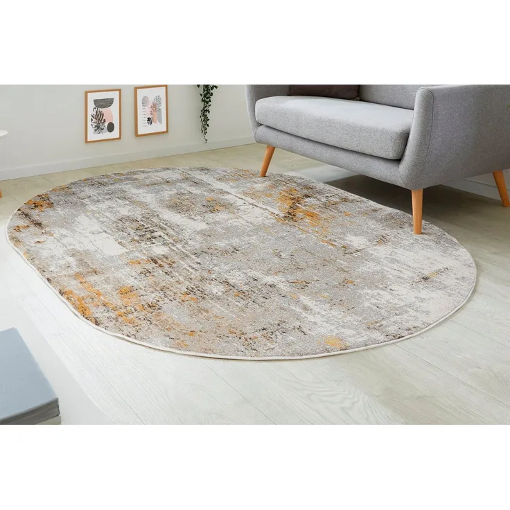 LUXOR living Teppich Montreal, oval, Höhe: 12 mm, Kurzflor, modernes Design, Wohnzimmer, Schlafzimmer