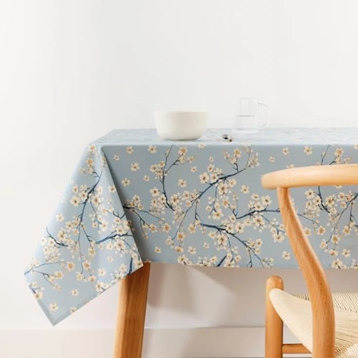 Belum 0120-327 Tischdecke, schmutzabweisend, Größe 200 x 155 cm, extraweich, Mehrfarbig, Stoff aus 100% Bio-Baumwolle, Modell 0120-327 – Bild 1