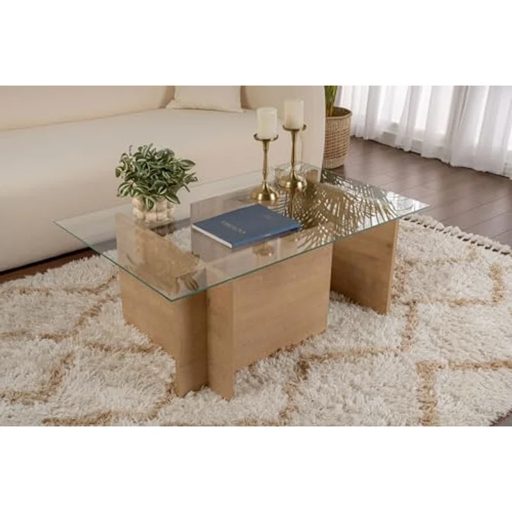 Couchtisch, 'Vetrino', 40 x 65 x 105, Honigeiche – Bild 3