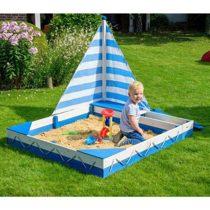 dobar Sandkastenschiff Maritime Blau und Weiß 446252