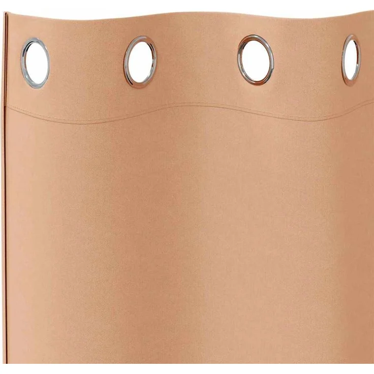 Verdunkelungs-Vorhänge | für Wohnzimmer & Schlafzimmer mit Ringen 2 pcs Hellbraun 225 x 140 cm – Bild 5