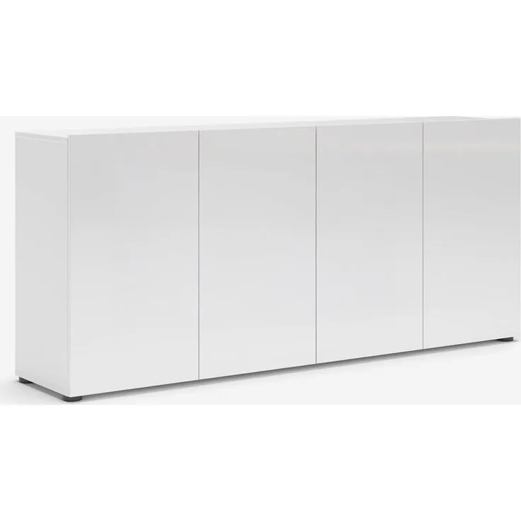 XORA 'MISTER LORD' Sideboard Lack weiß hochglanz, Holznachbildung weiß, 180 x 79 x 38 cm, grifflos