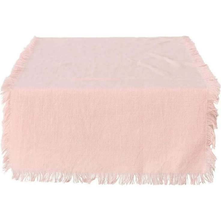BOLTZE GRUPPE GmbH Tischläufer LENEA, B 40 cm, L 140 cm, Rosa, in Leinenoptik, Baumwolle, mit Fransen – Bild 2