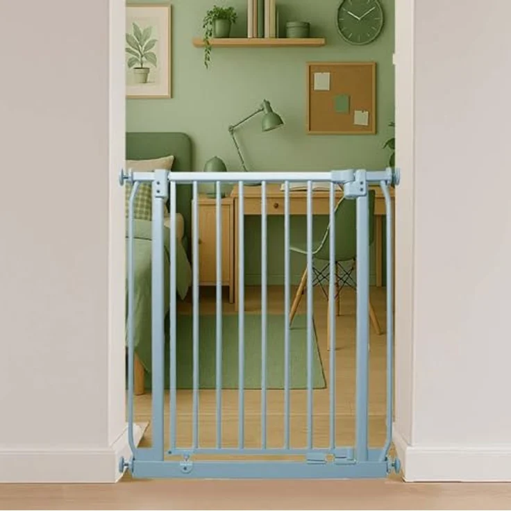 Safetots Extra Tall Elite Sicherheitsschutzgitter, 71cm - 80cm, Matt Grau, Extra hohe 96. 8cm Höhe, Treppenschutzgitter mit Druckmontage, Sicherheitsbarriere, Einfache Installation – Bild 8