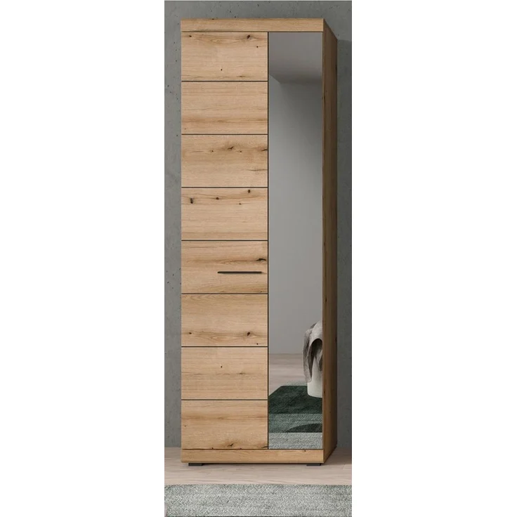 Inn. Furn Garderoben-Set Shawn, (Flurgarderobe in Evoke Eiche Dekor, 3-teilig, 165 x 197 cm), einrichtbar als Schuhschrank oder Garderobenschrank – Bild 4