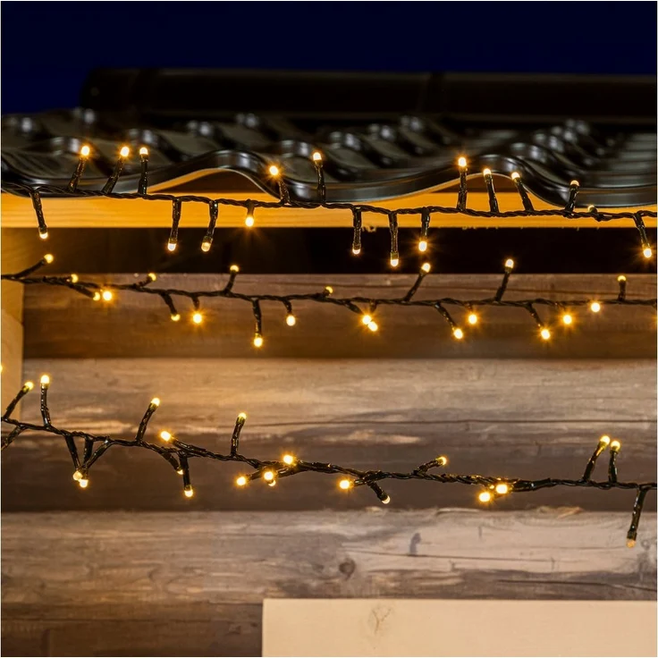 2000 LED Lichter auf Kunststoffrad für innen u. Außen warmweiß mit Sterneneffekt – Bild 3