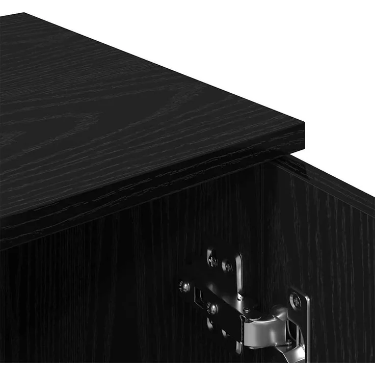 vidaXL Sideboard 2 pcs Schwarz Eichen-Optik 30 x 30 x 70 cm 862099 – Bild 8