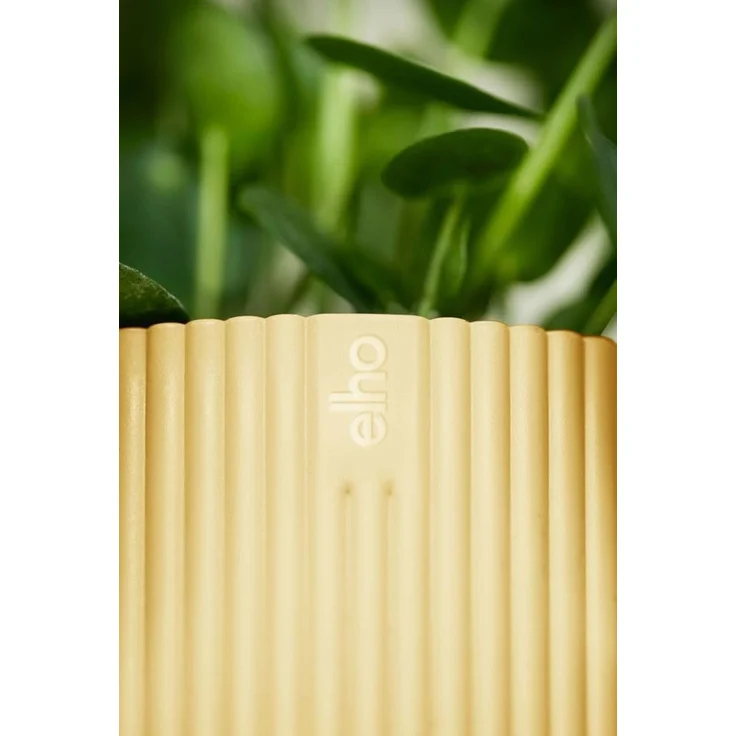 elho Vibes Fold Rund 14 Pflanzentopf - Blumentopf für Innen - 100% recyceltem Plastik - Ø 14.1 x H 12.9 cm - Gelb/Buttergelb – Bild 7