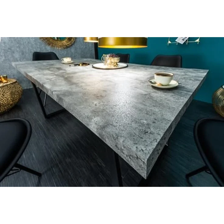 riess-ambiente Esstisch LOFT 160cm grau / schwarz (Einzelartikel, 1-St), Beton-Design · Metall · Kufen-Gestell · bis 6 Personen · Industrial – Bild 4