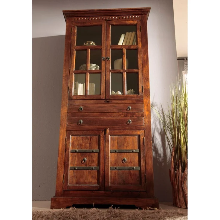 Vitrine Akazie 94x50x195 nougat lackiert OXFORD #452 – Bild 4