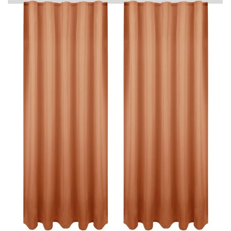 Bestlivings Gardine "Ellen" mit Universalband (2 St), Kräuselband, blickdicht, in moderner Satin-Optik, einfarbig, modern, waschbar bei 30°C