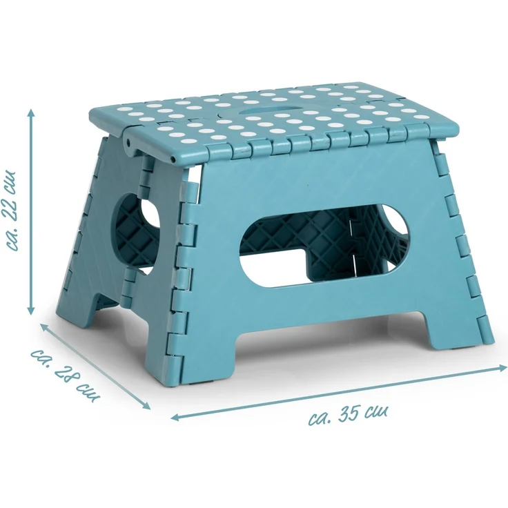 ZELLER Klapphocker 13032 aus Kunststoff, eisblau / Tritt / Klappstiege – Bild 2