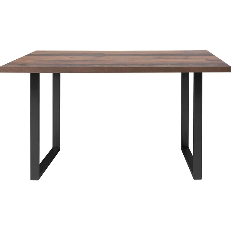 Esstisch >TABLES< in Old – Wood Vintage, U-Metallfüße schwarz - 140x74,7x90cm (BxHxT)