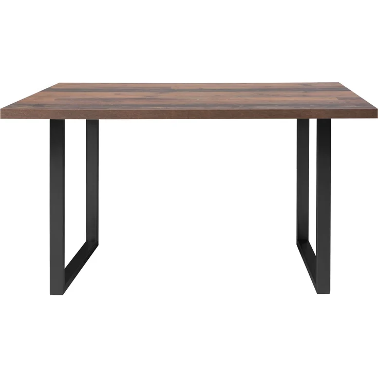 Esstisch >TABLES< in Old – Wood Vintage, U-Metallfüße schwarz - 140x74,7x90cm (BxHxT) – Bild 1