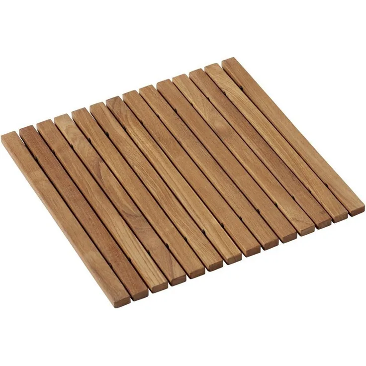 Cinas Badematte Bath, Höhe 3 mm, Teakholz, Skandinavisches Design, langlebig, Holz