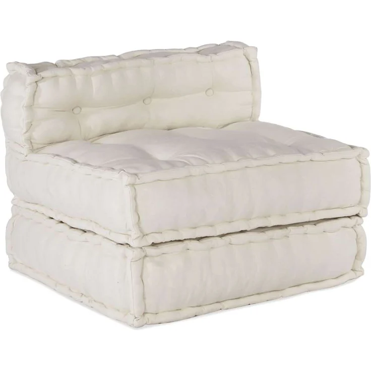 vidaXL Modulares Sofaelement Creme 70 x 70 x 54 cm Stoff 4019022 – Bild 2