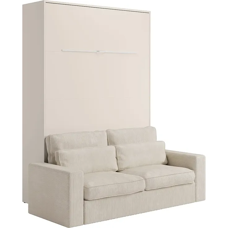 Vente-unique - RAPILI Bett Holz, Platte Beige - B 133 cm239,2 cm x H 225,2 cm x L 180 cm – Bild 4