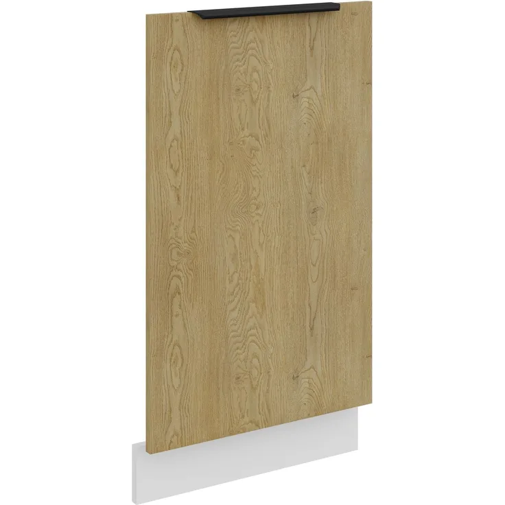 Frontblende für vollintegrierten Geschirrspüler 45 cm Küche CREMONA Eiche hell + Weiß matt